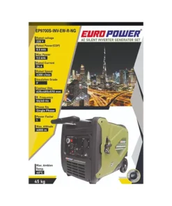 موتور برق ۹ کیلووات سایلنت دوگانه سوز یورو پاور مدل EP9700S-INV-EW-R-NG